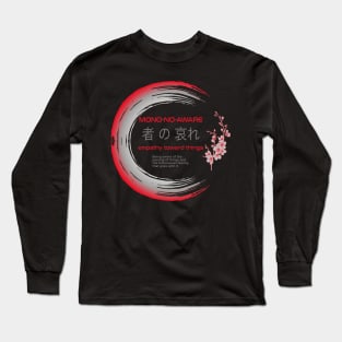 Kanji Symbol Meaning Mono No Aware Japanese Enso Circle Budhism Zen Lovers 672 Long Sleeve T-Shirt